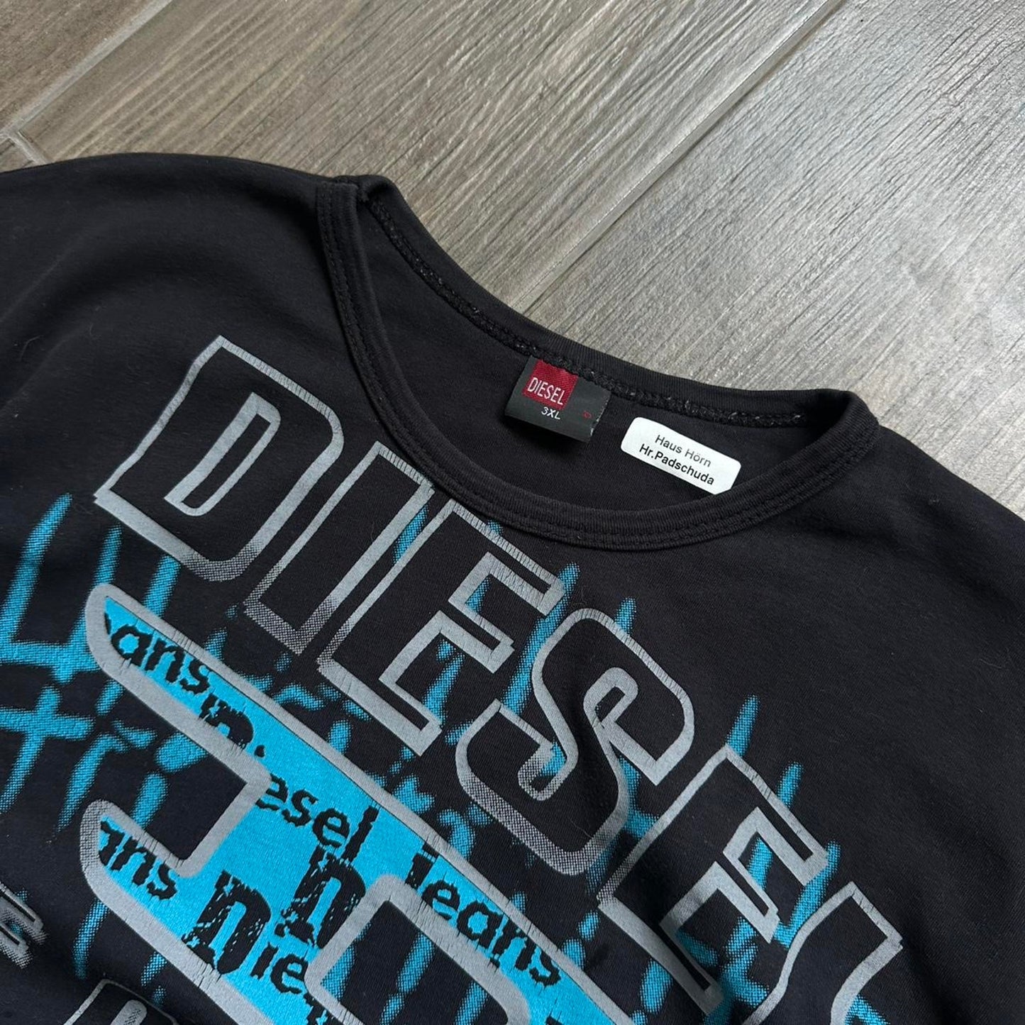Diesel japanese style black y2k tee