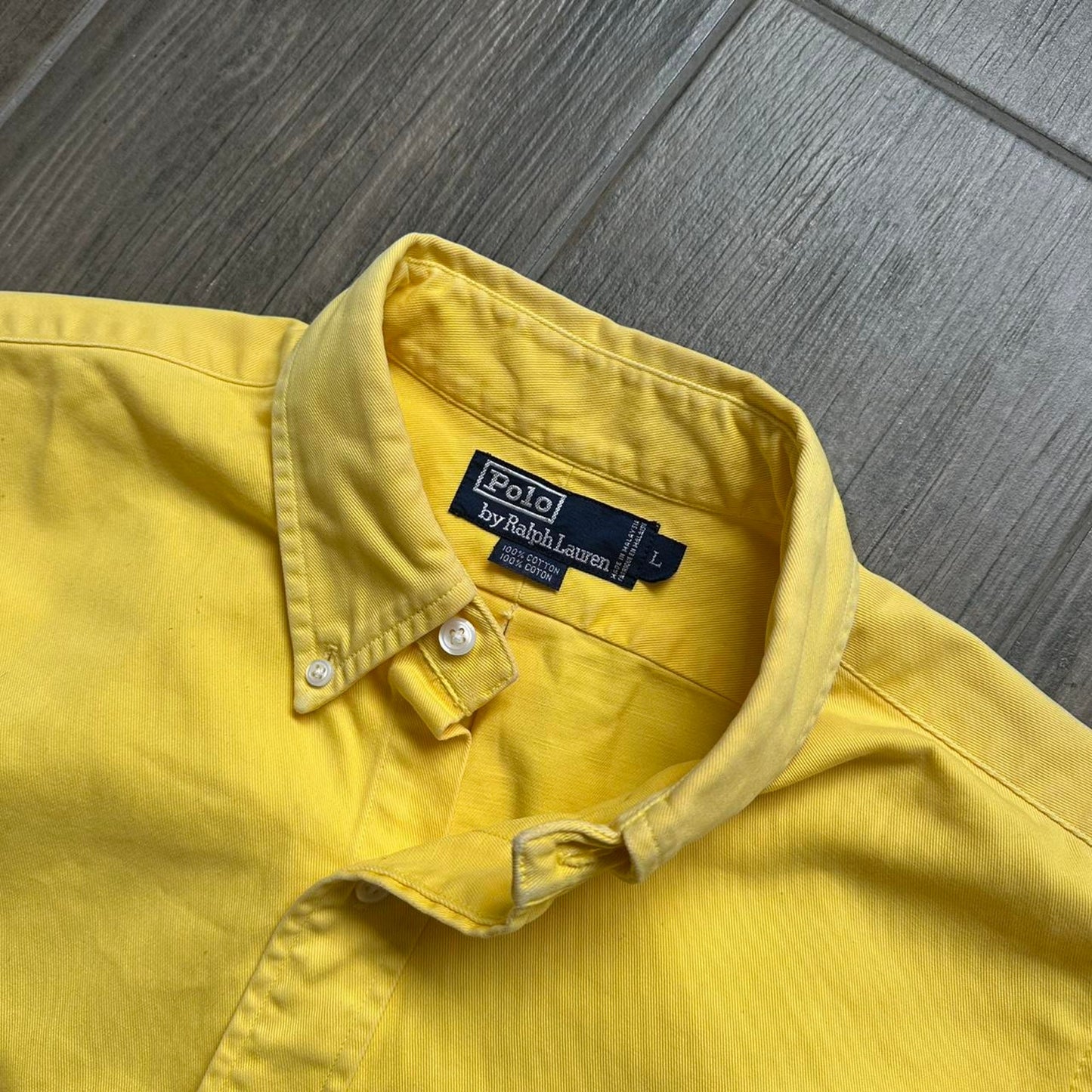 Polo ralph lauren yellow button