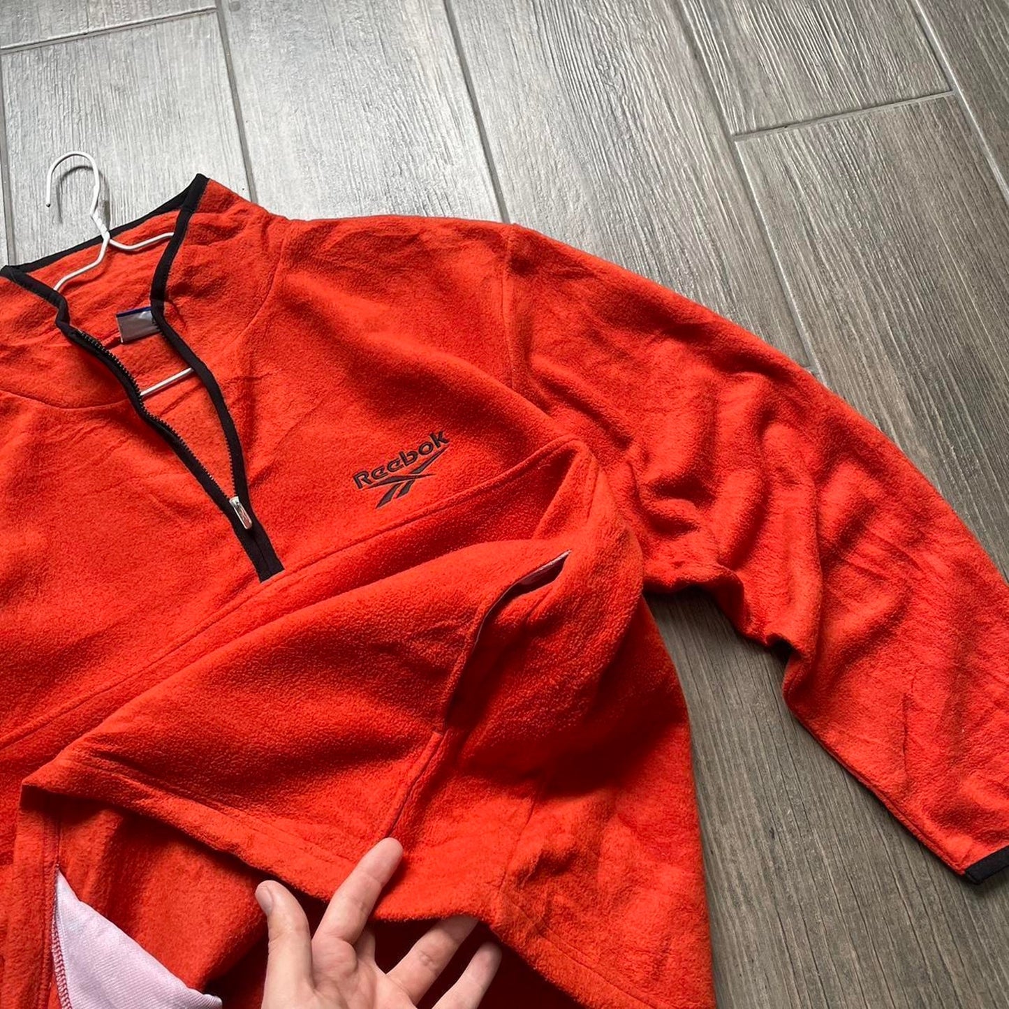 Reebok orange Synchilla fleece jumper