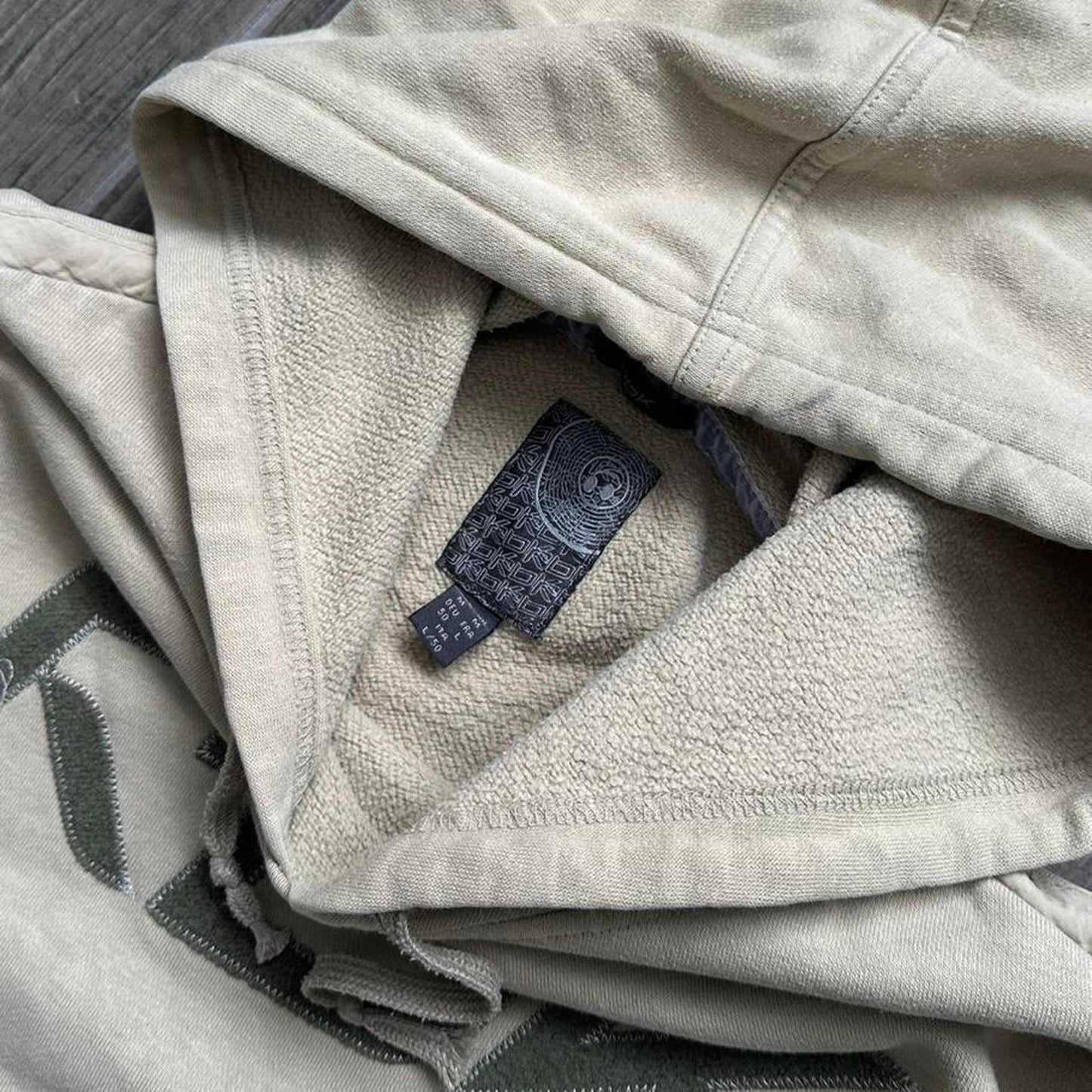 Reebok tan baggy y2k hoodie