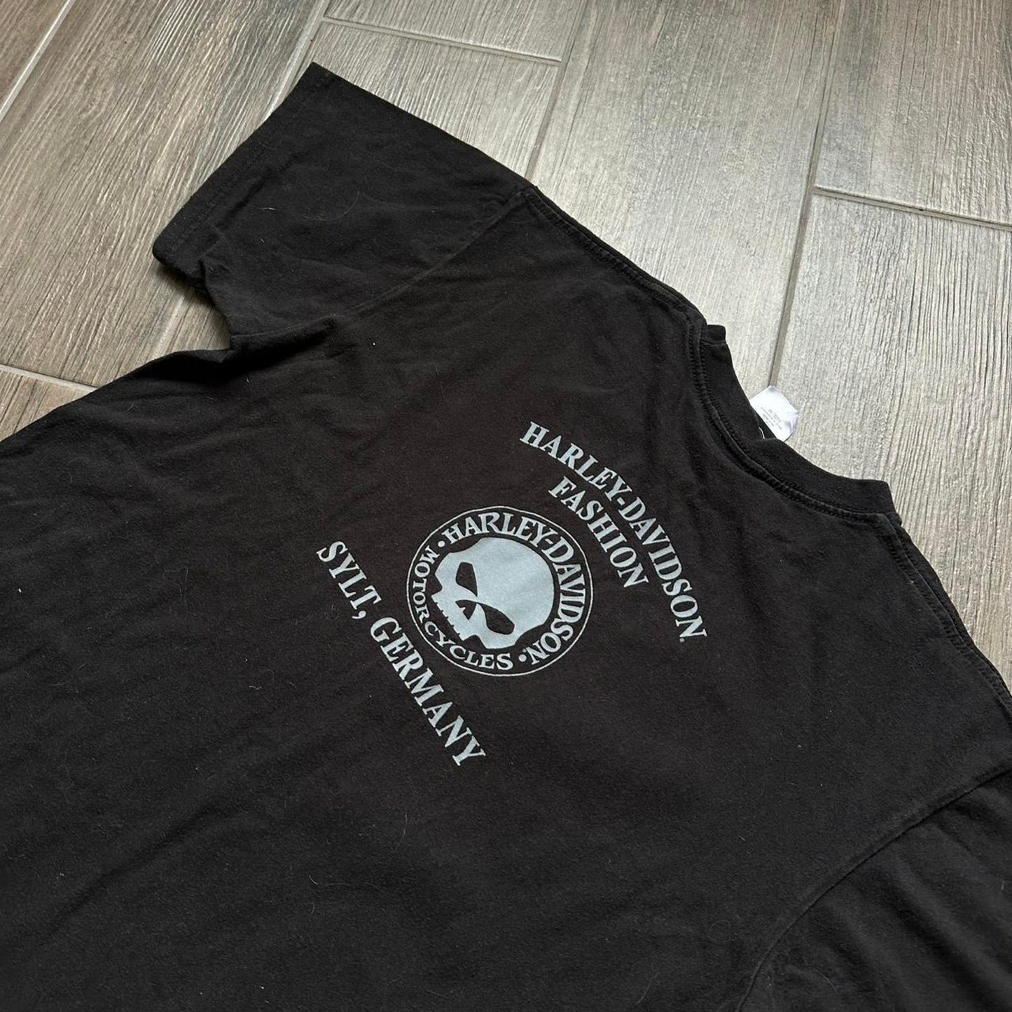 Harley davidson black skull biker