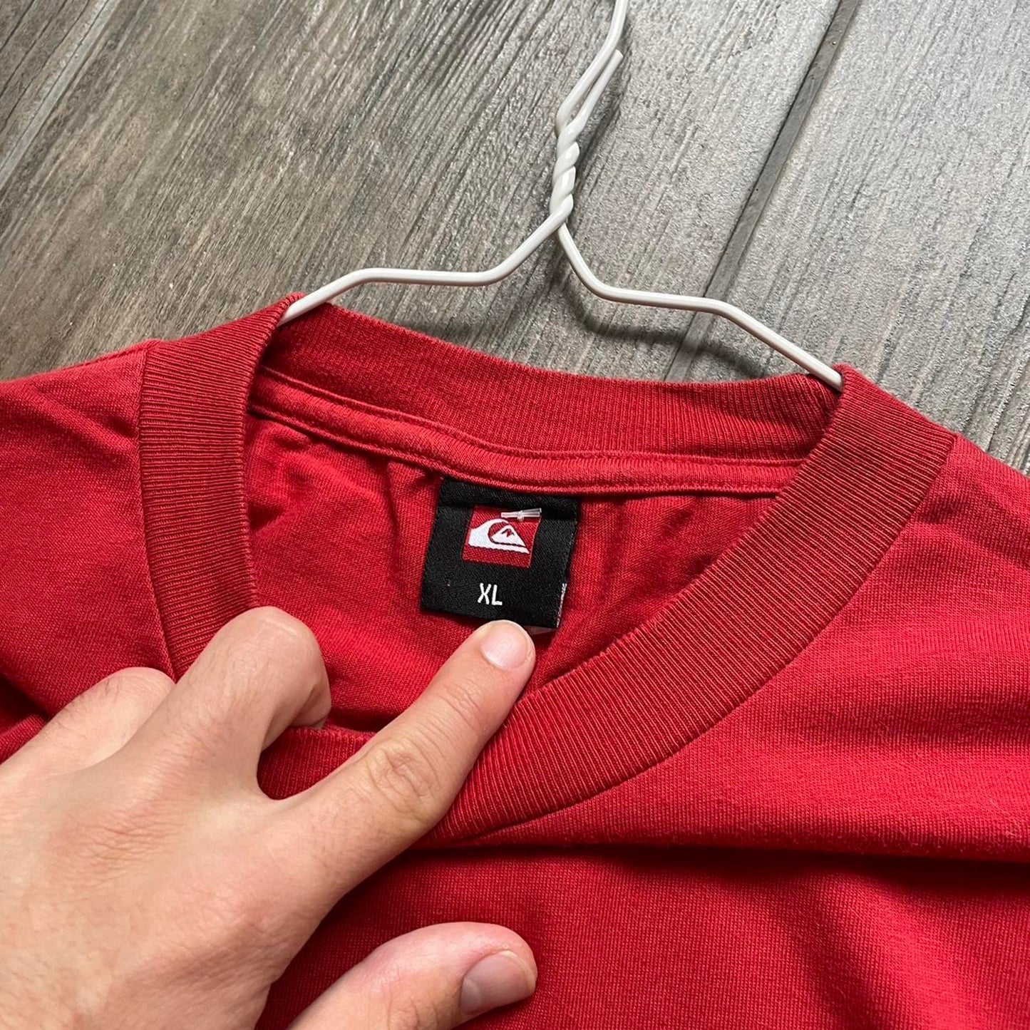 Quiksilver skeleton vintage red long sleeve