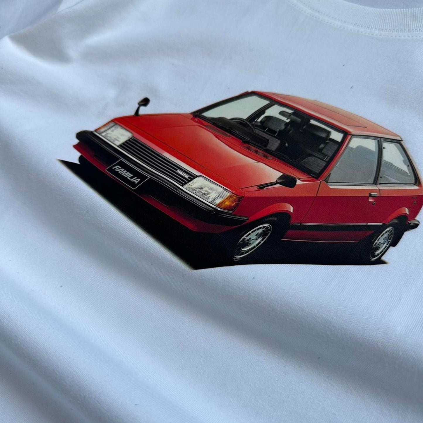 Mazda car y2k print white