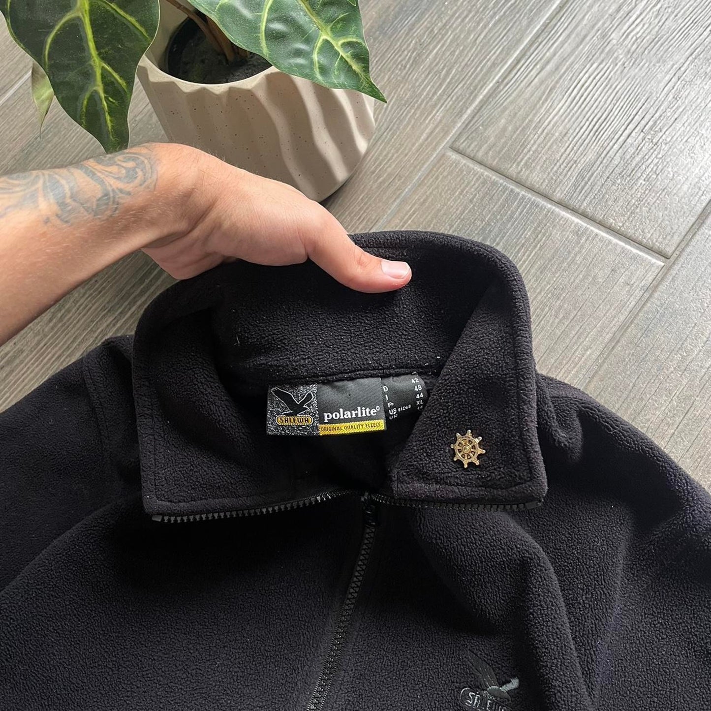 Salewa black fleece gorpcore oversized y2k M jumper