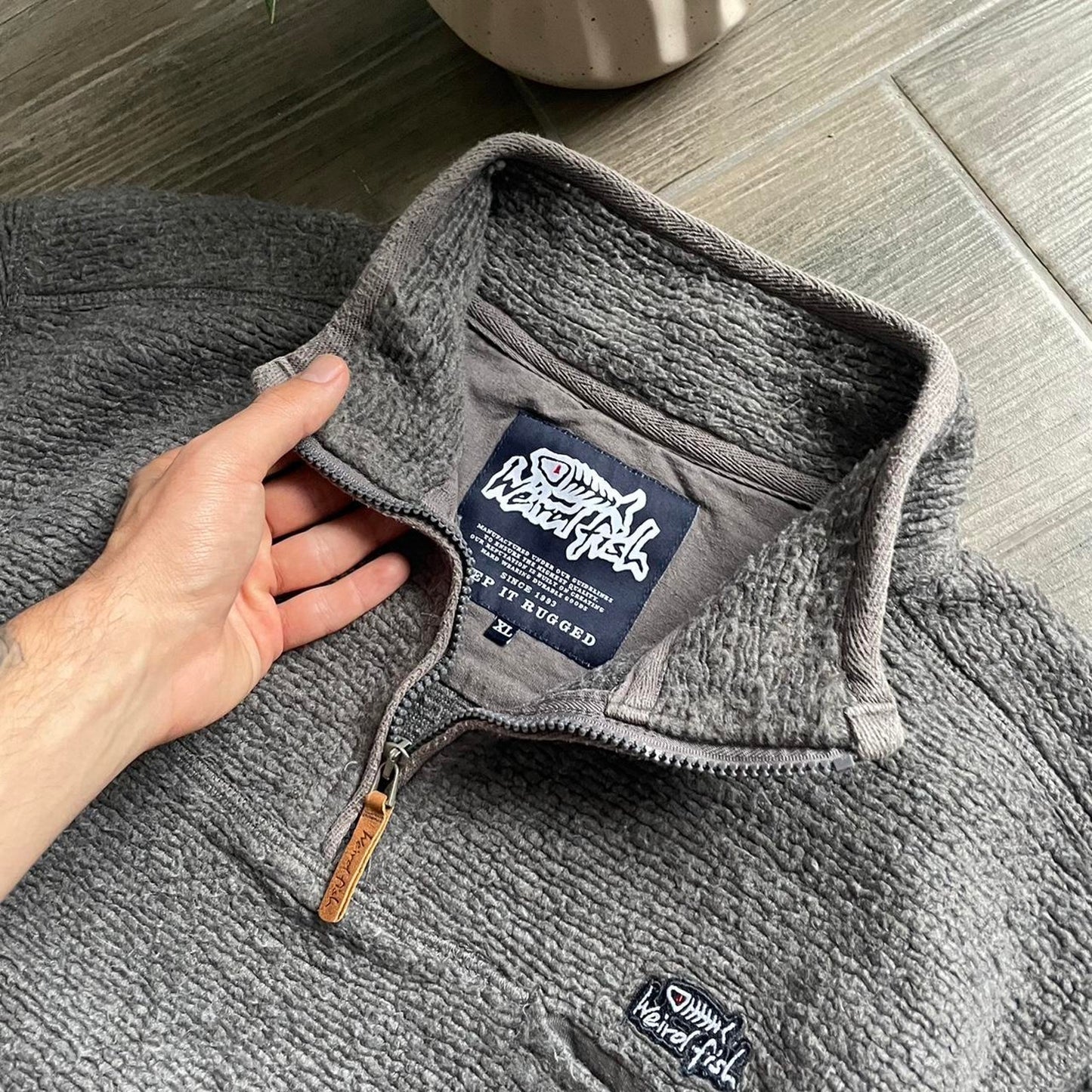 Weird Fish Y2K fleece baggy surf jumper XL