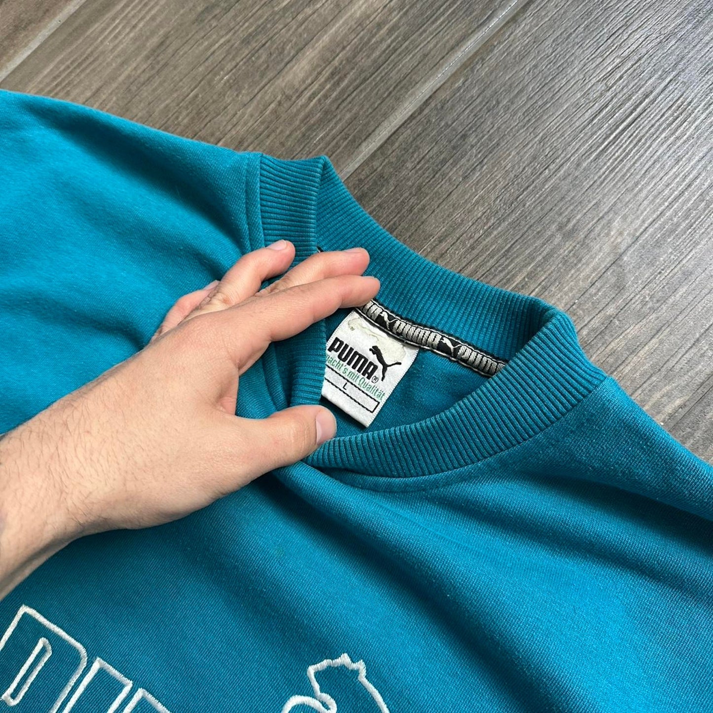Puma blue crewneck sweatshirt