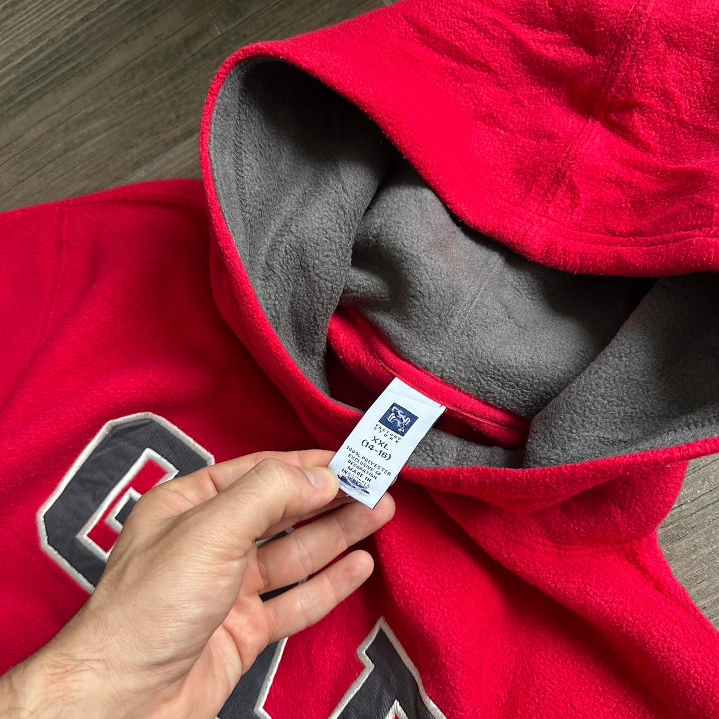 Gap fleece red y2k streetwear S hoodie