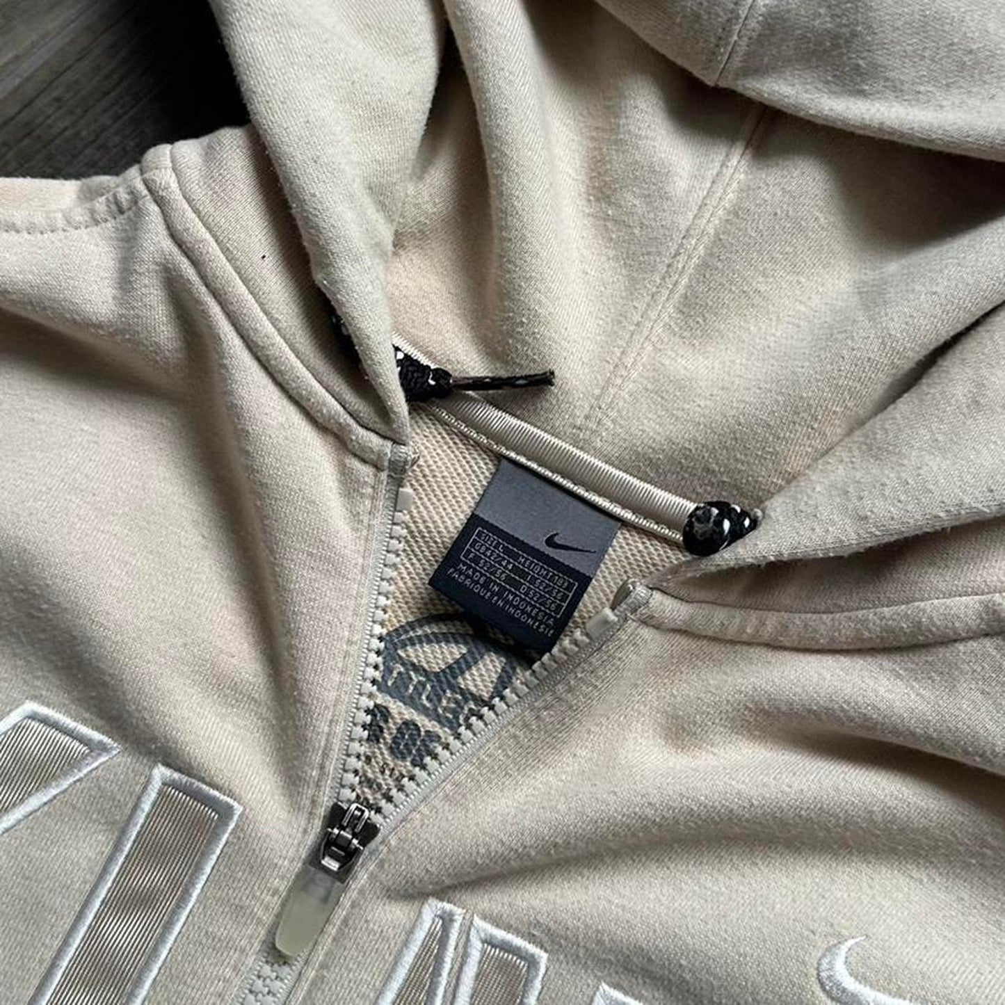 Nike y2k zip baggy streetwear L hoodie