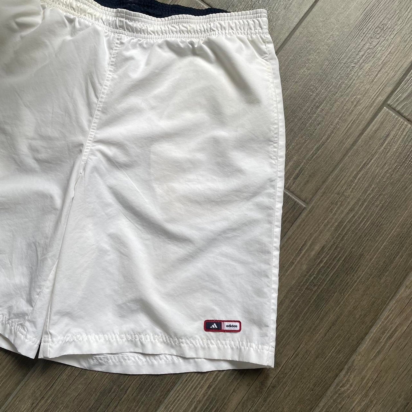 Adidas white baggy y2k summer shorts