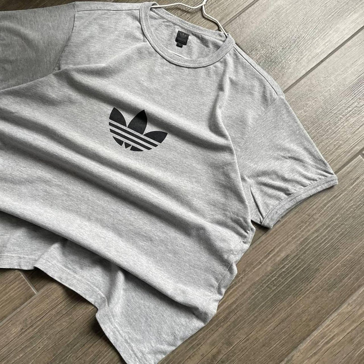 Adidas grey vintage y2k baggy sport tee