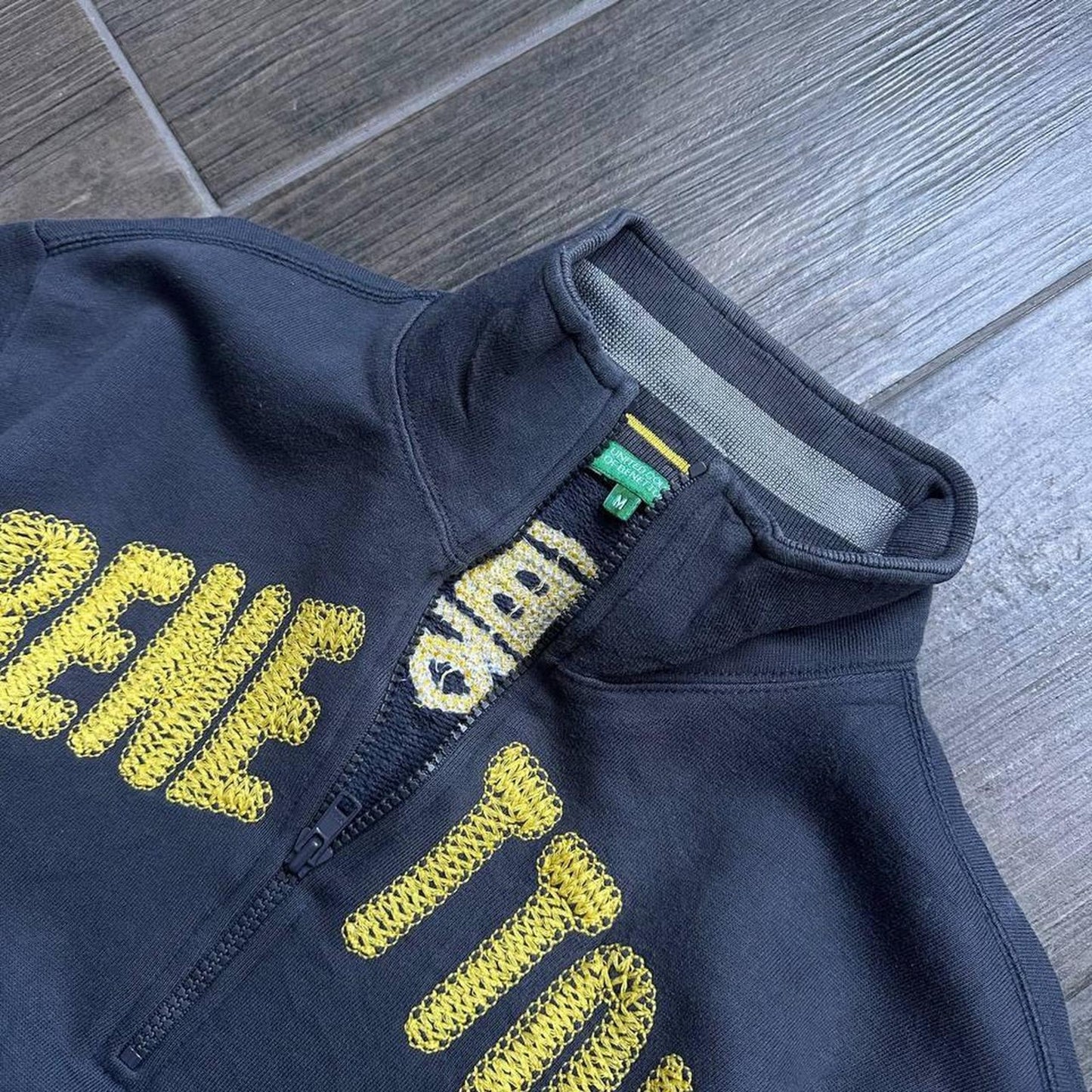 Benetton zip y2k vintage jumper