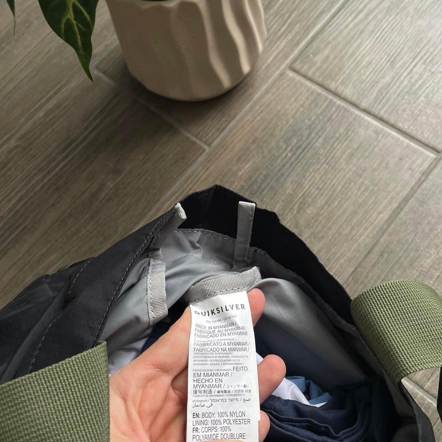 Quiksilver nylon bag