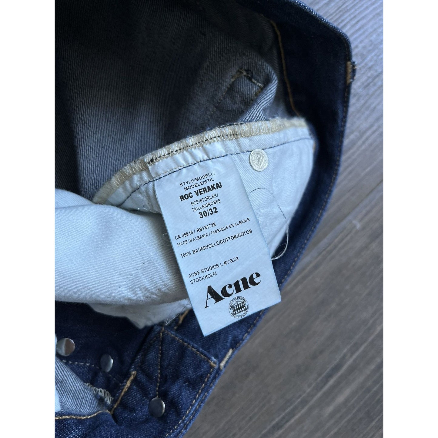 Acne Studios Rok Verakai Blue Jeans Denim