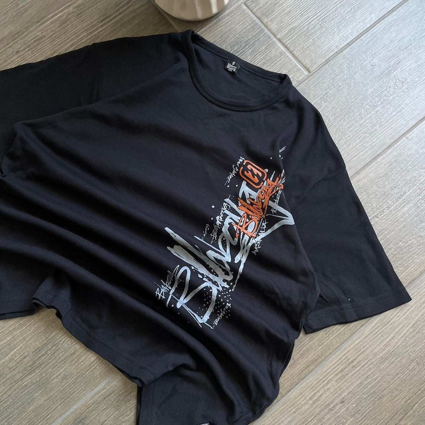 Billabong black baggy surf tee