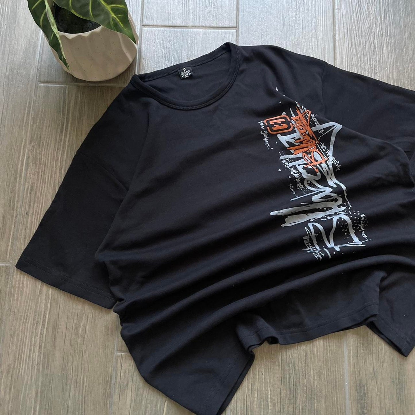 Billabong black baggy surf tee
