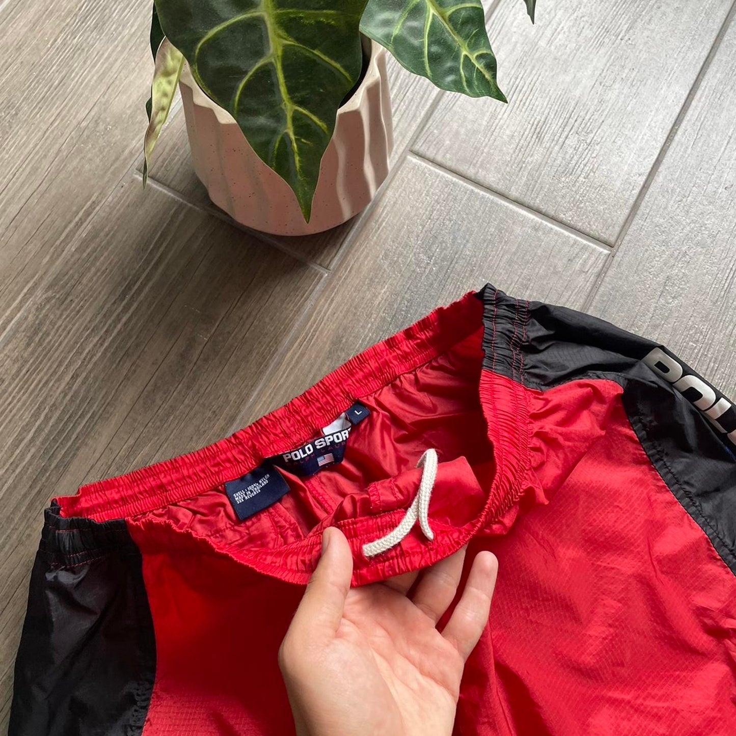 Polo ralph lauren red nylon shorts