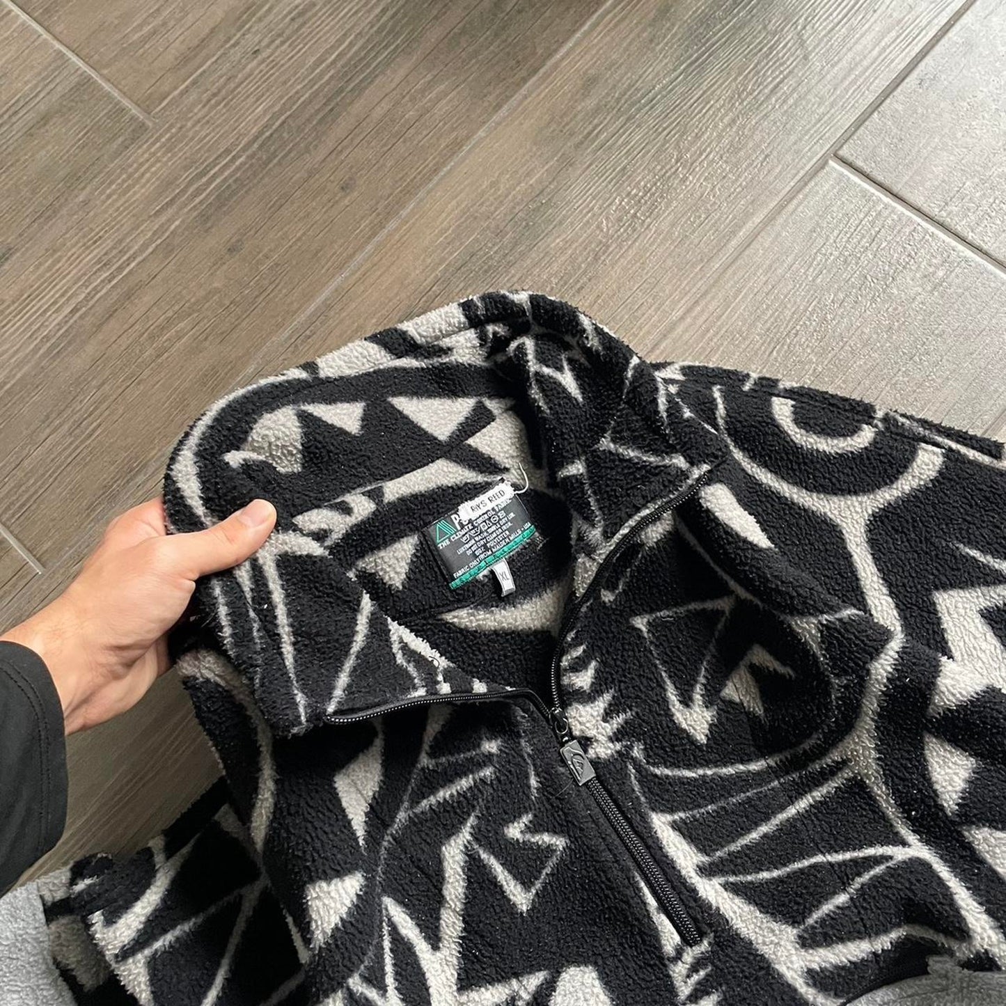 Y2K quiksilver fleece grey baggy surf jumper XL