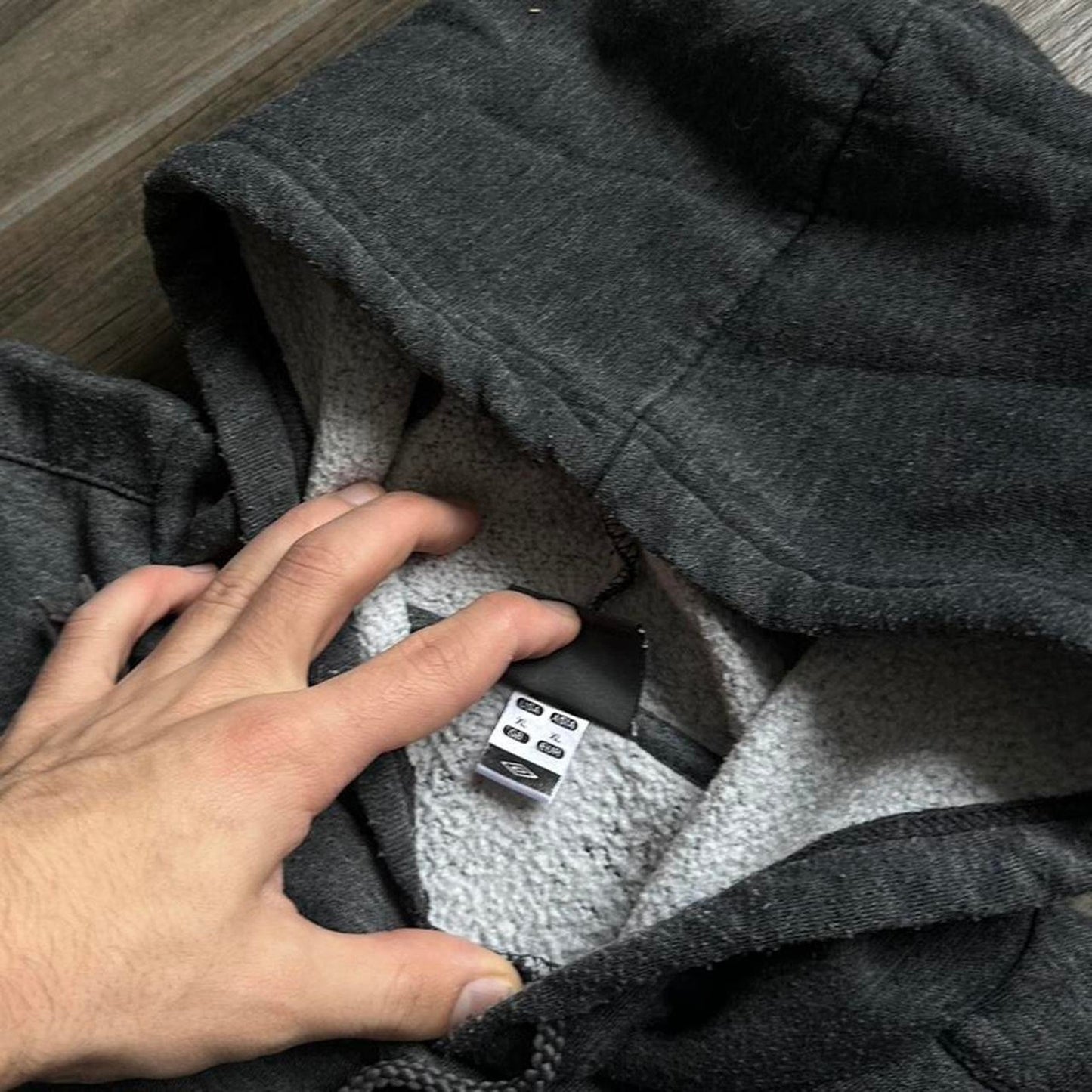 Umbro grey y2k vintage streetwear XL hoodie