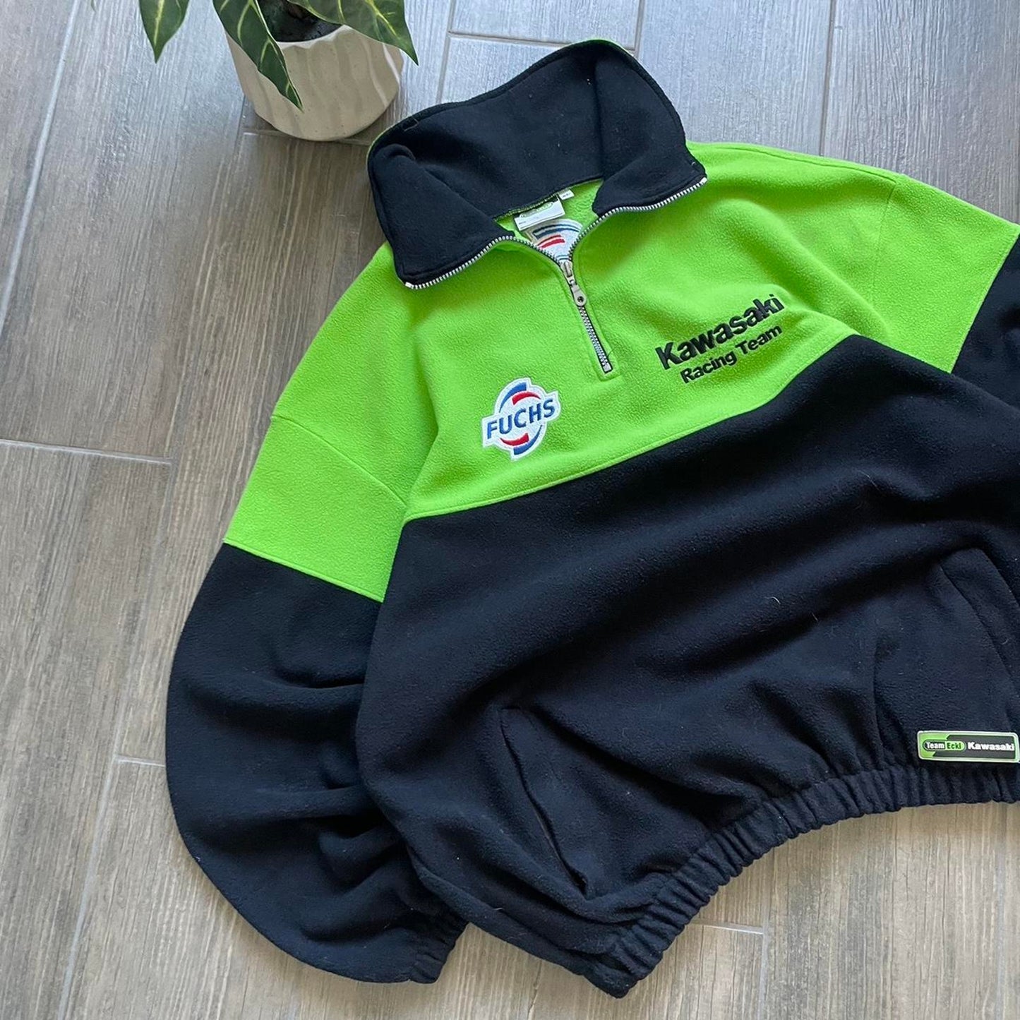 Kawasaki y2k moto fleece jumper
