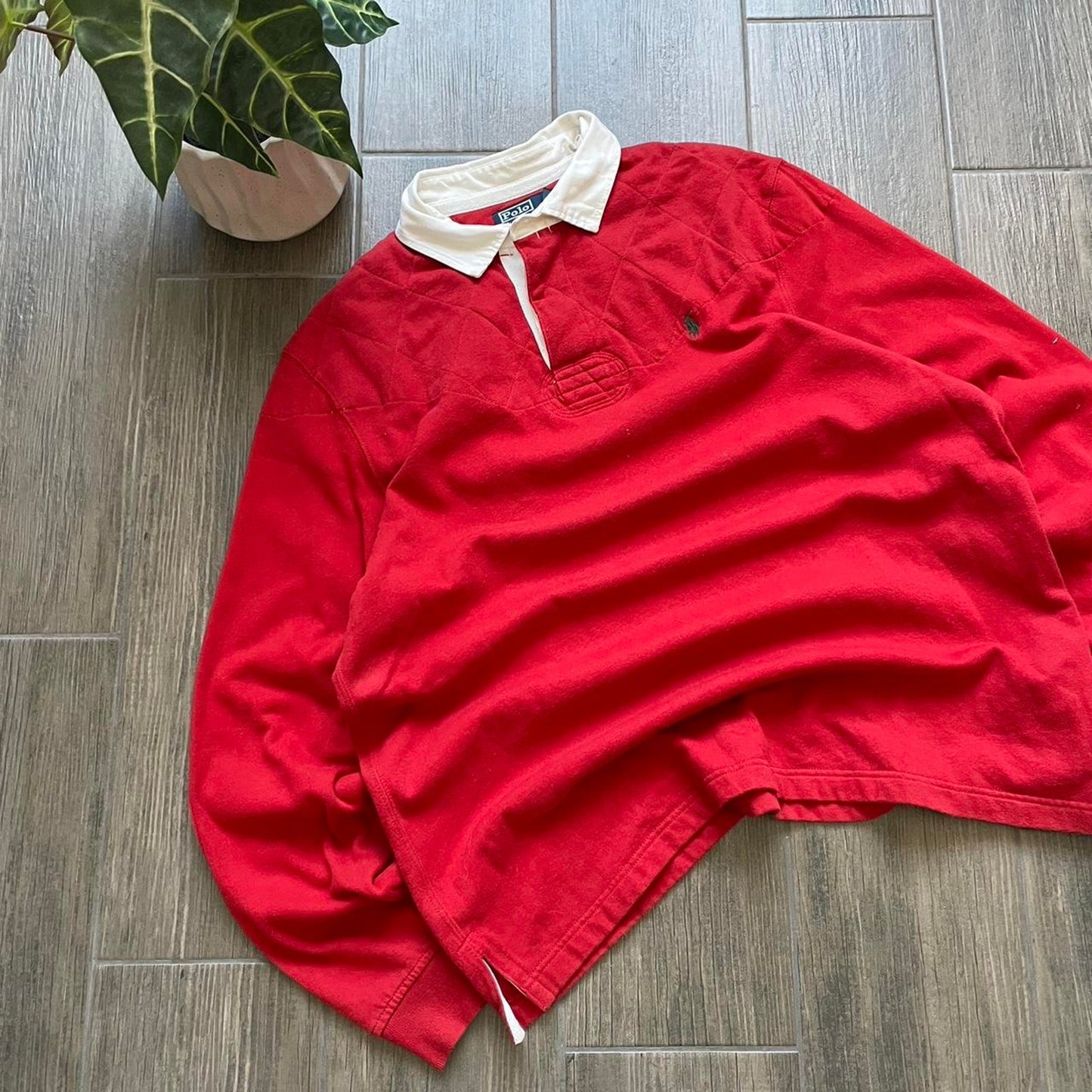 Polo ralph lauren red y2k rugby jumper