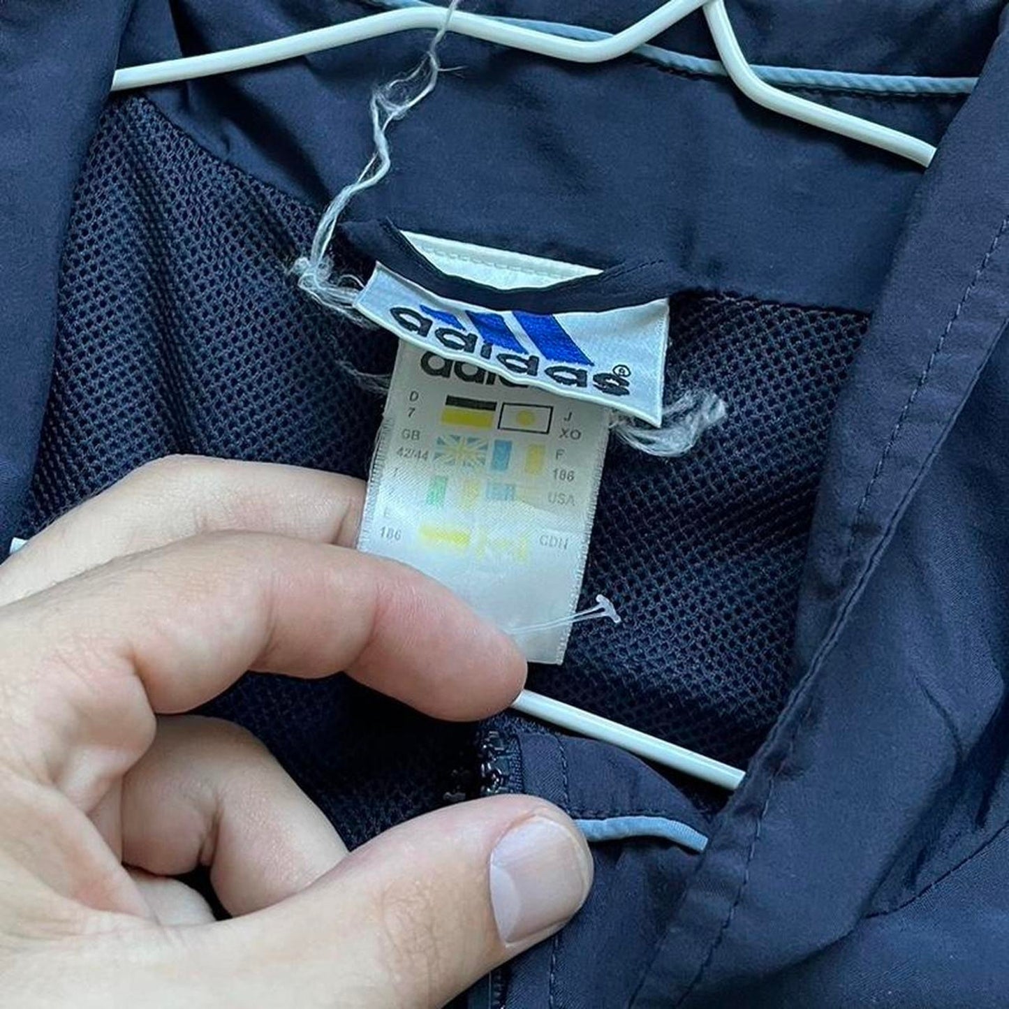 Adidas navy y2k gorpcore jacket