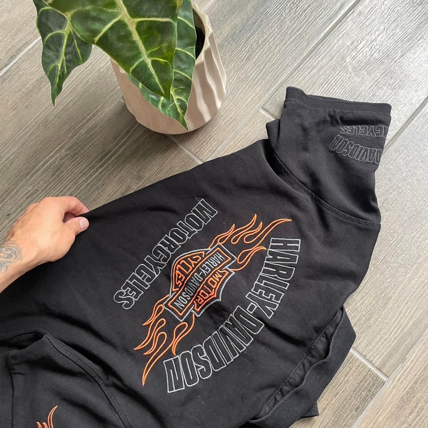 Harley Davidson y2k moto polo tee