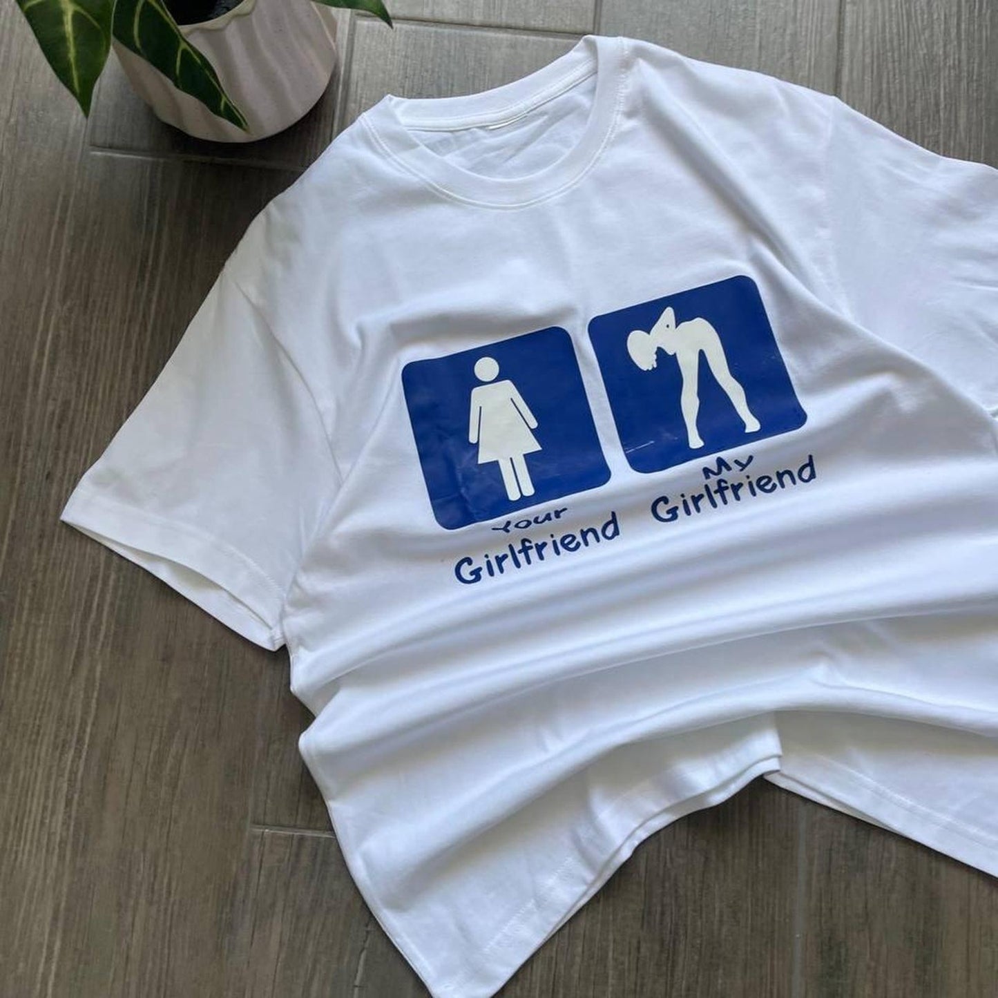 Your Girlfriend / My Girlfriend funny print tee meme y2k style