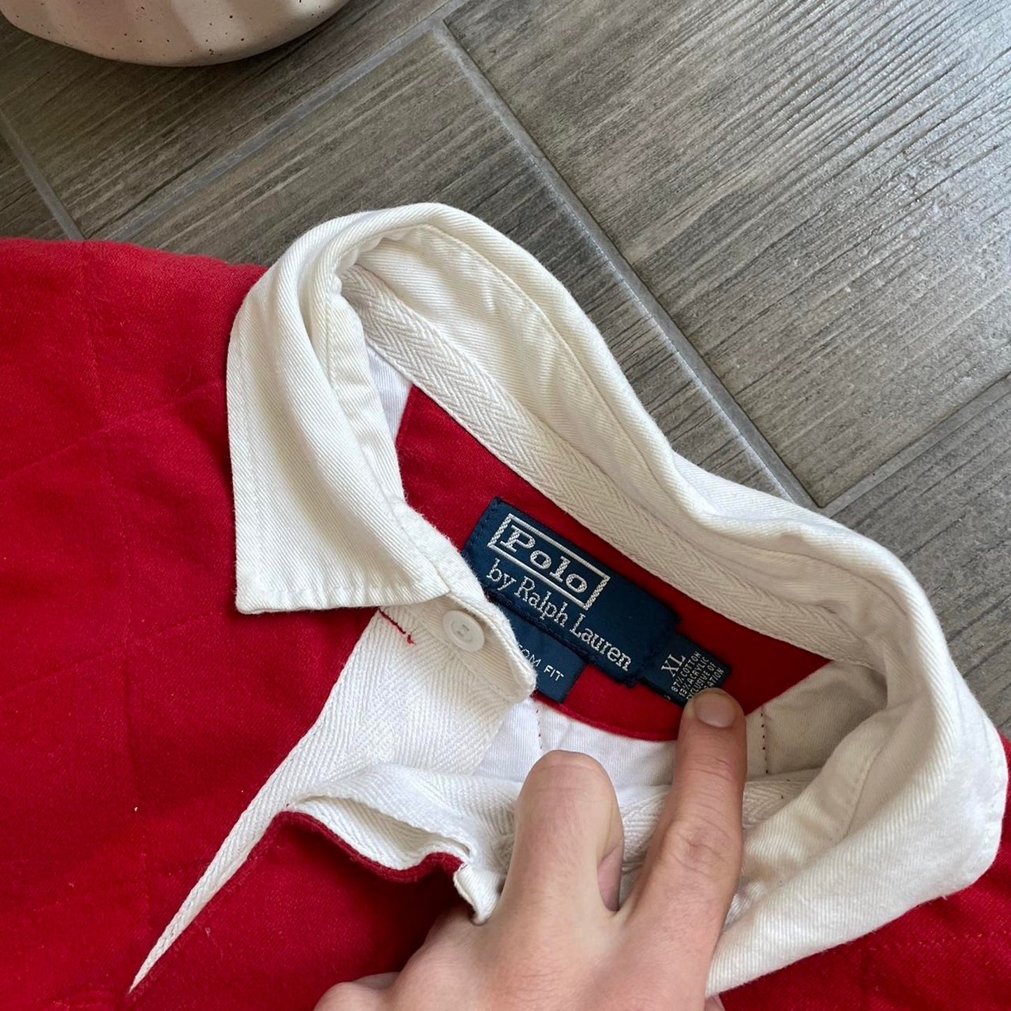 Polo ralph lauren red y2k rugby jumper