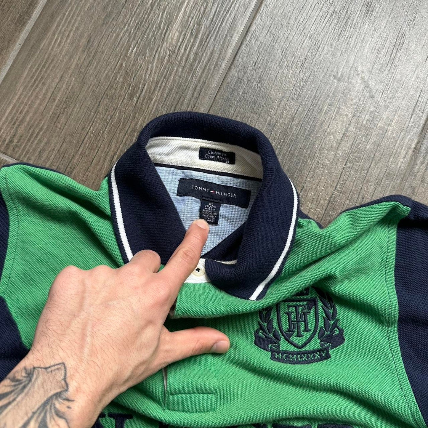 Tommy hilfiger green polo shirt