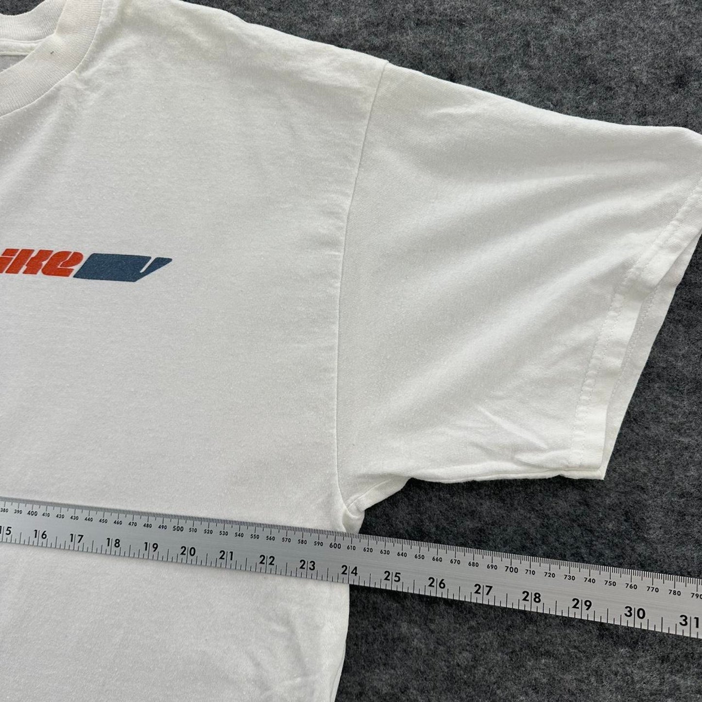 Nike white t shirt with red