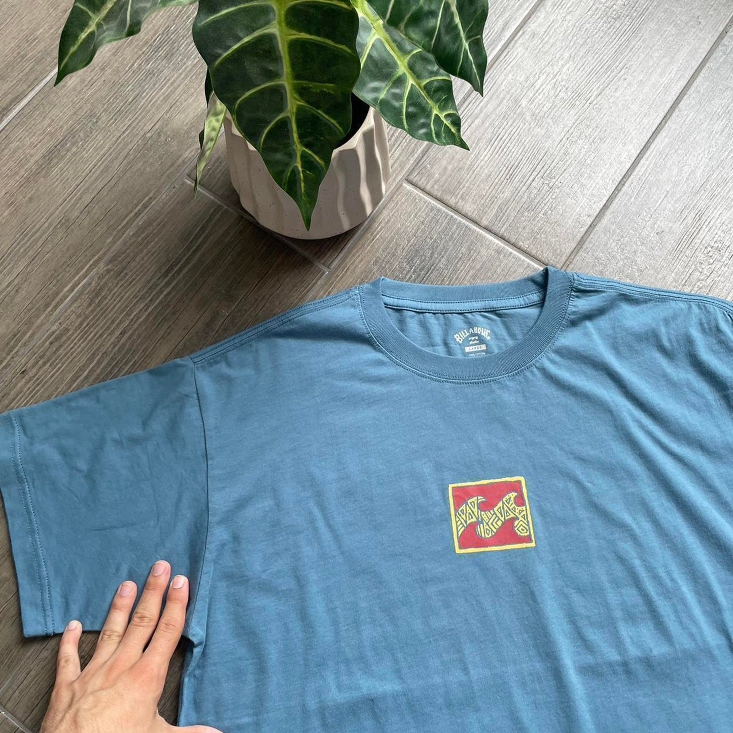 Billabong Surf Big Logo Y2K Vintage T-Shirt Blue Size L