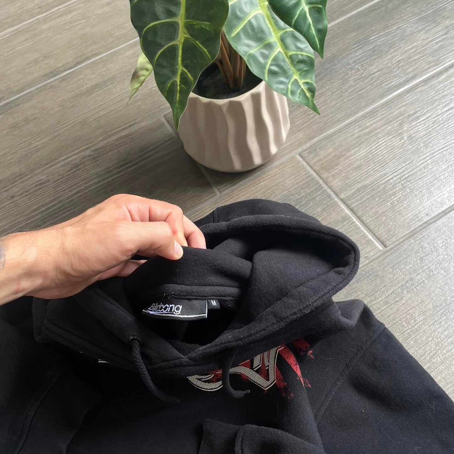 Billabong black y2k surf hoodie