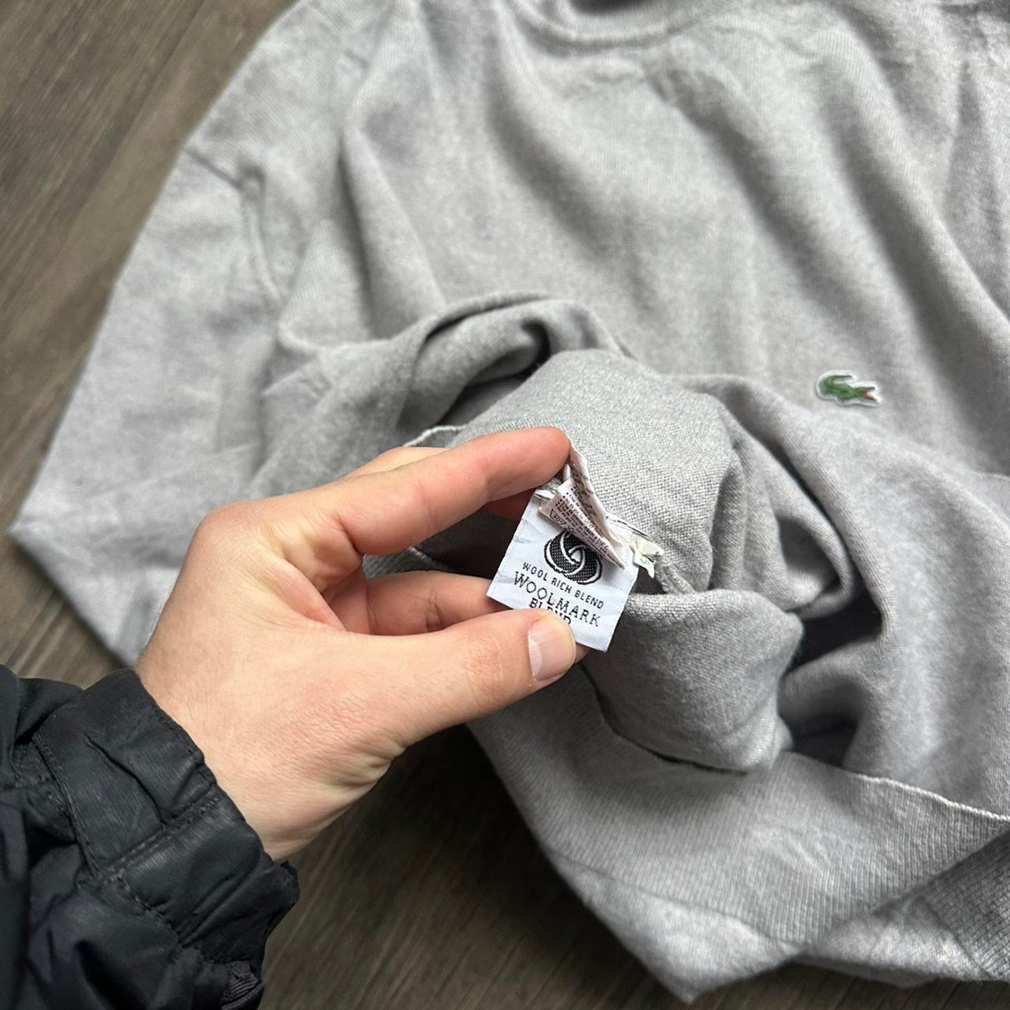 Lacoste grey turtleneck sweater jumper