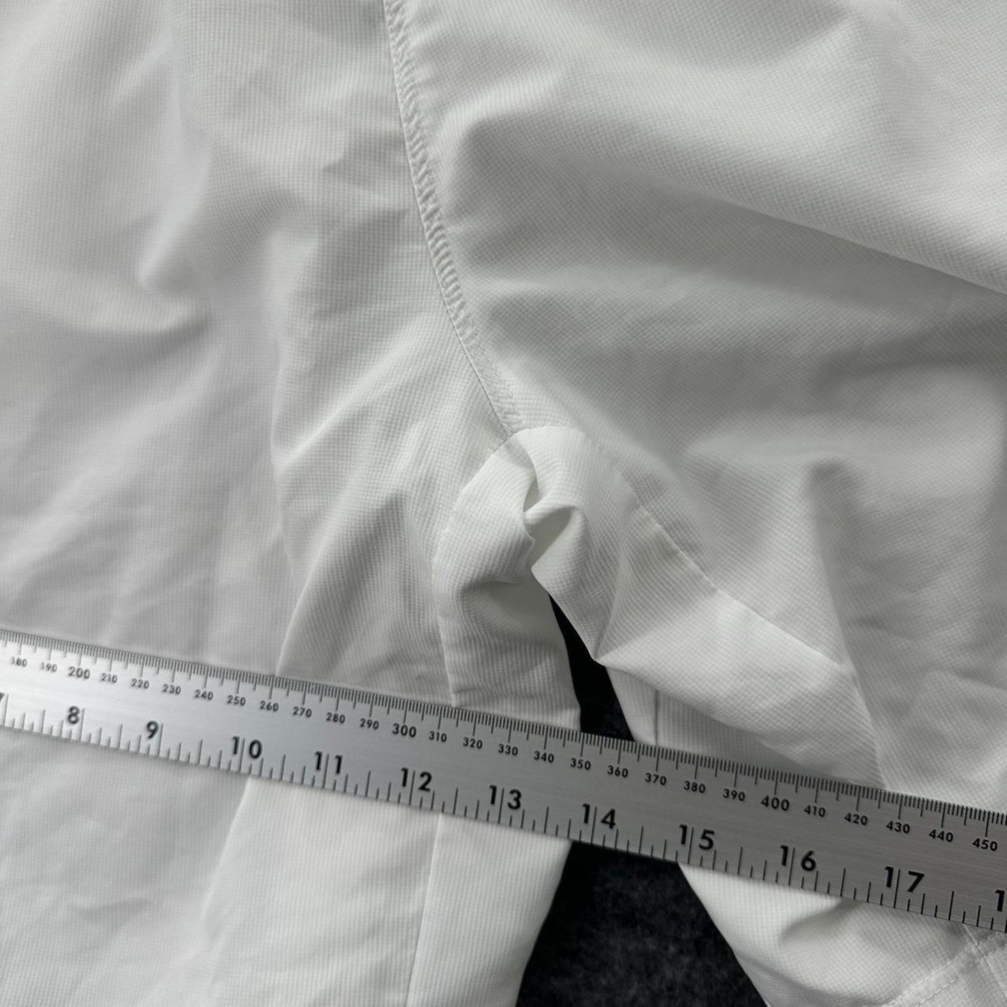 Nike white shorts with black