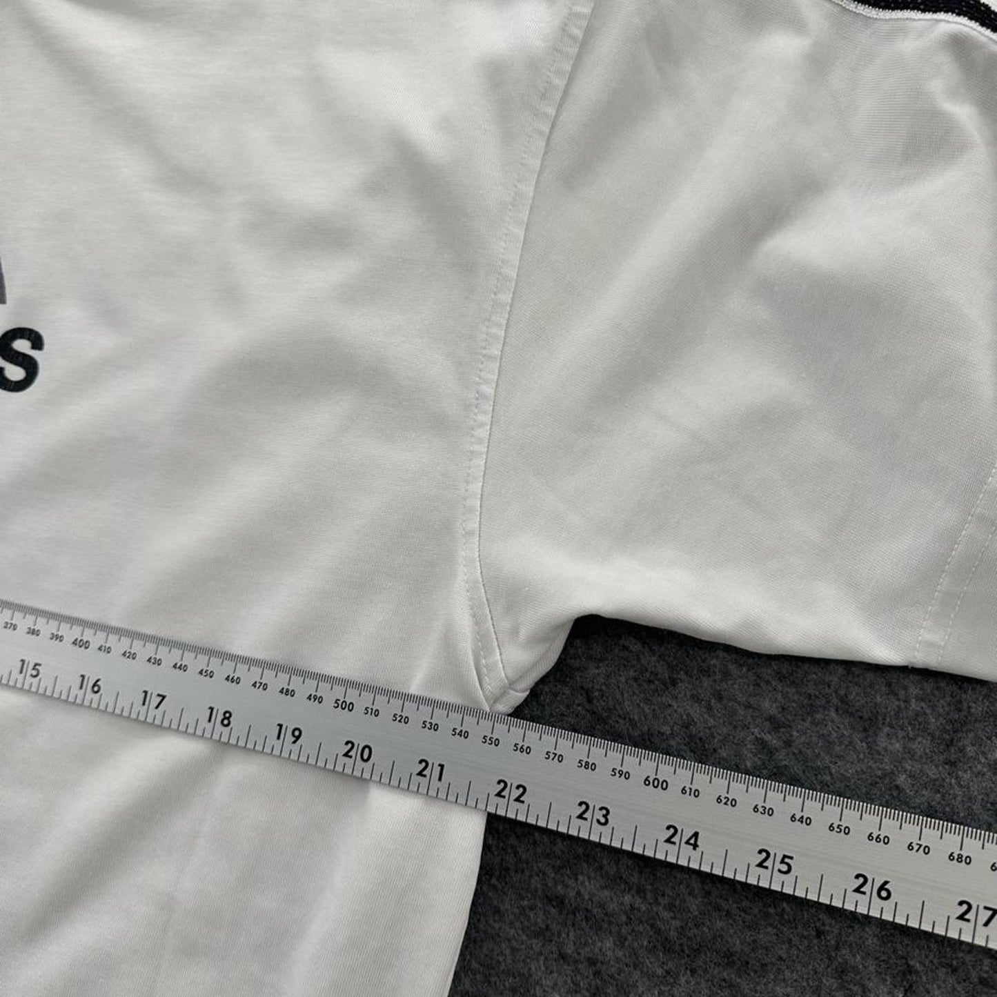 Adidas white t shirt with black