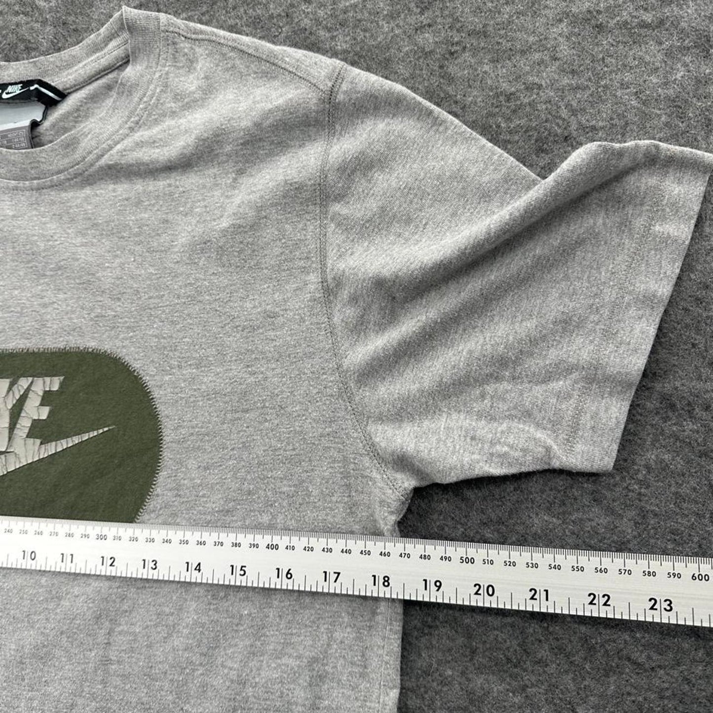 Nike grey tee with green