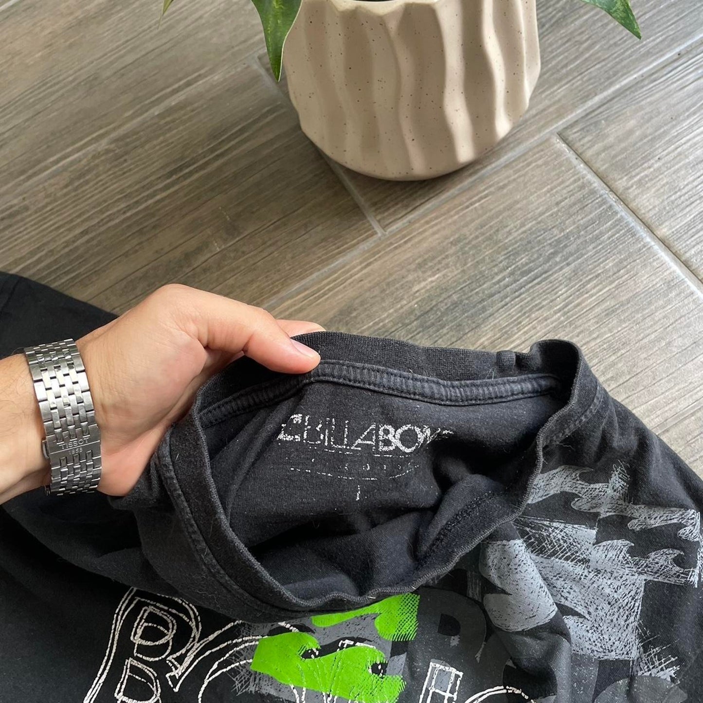 Billabong baggy y2k black tee