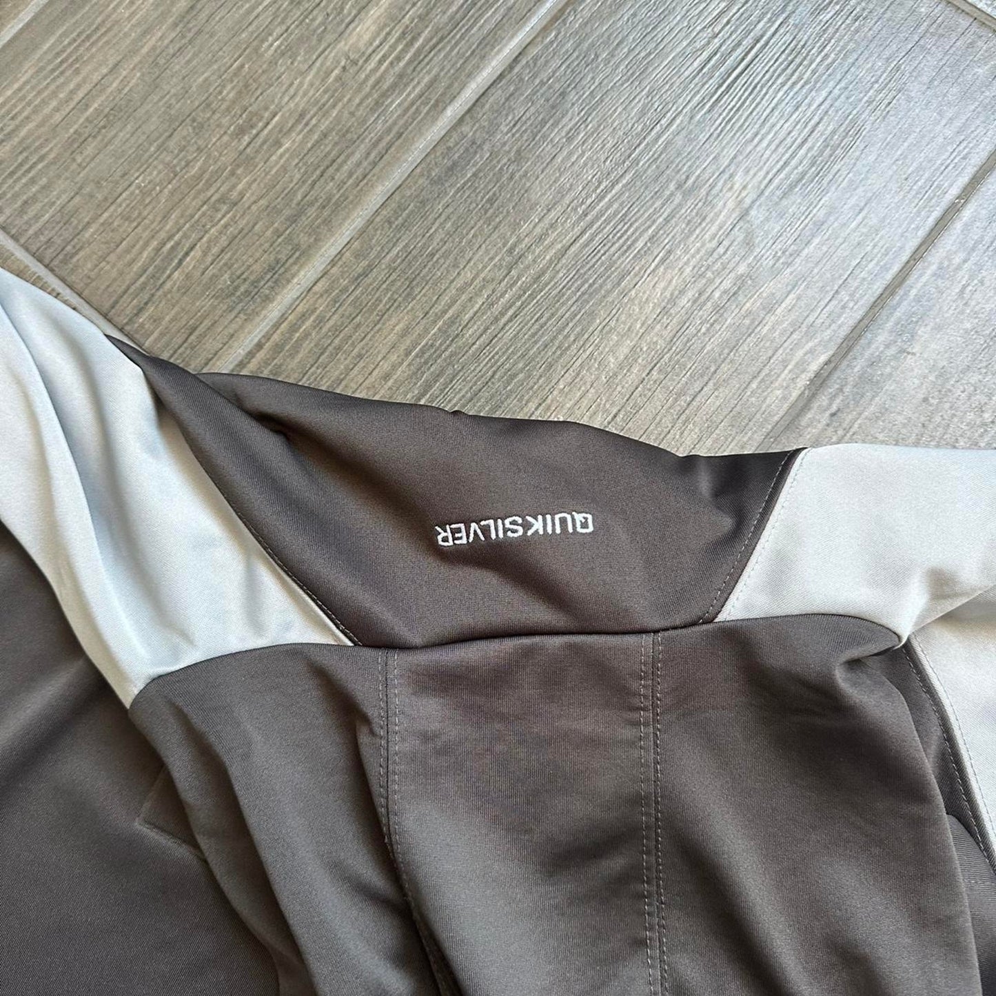 Quiksilver brown and white hoodie