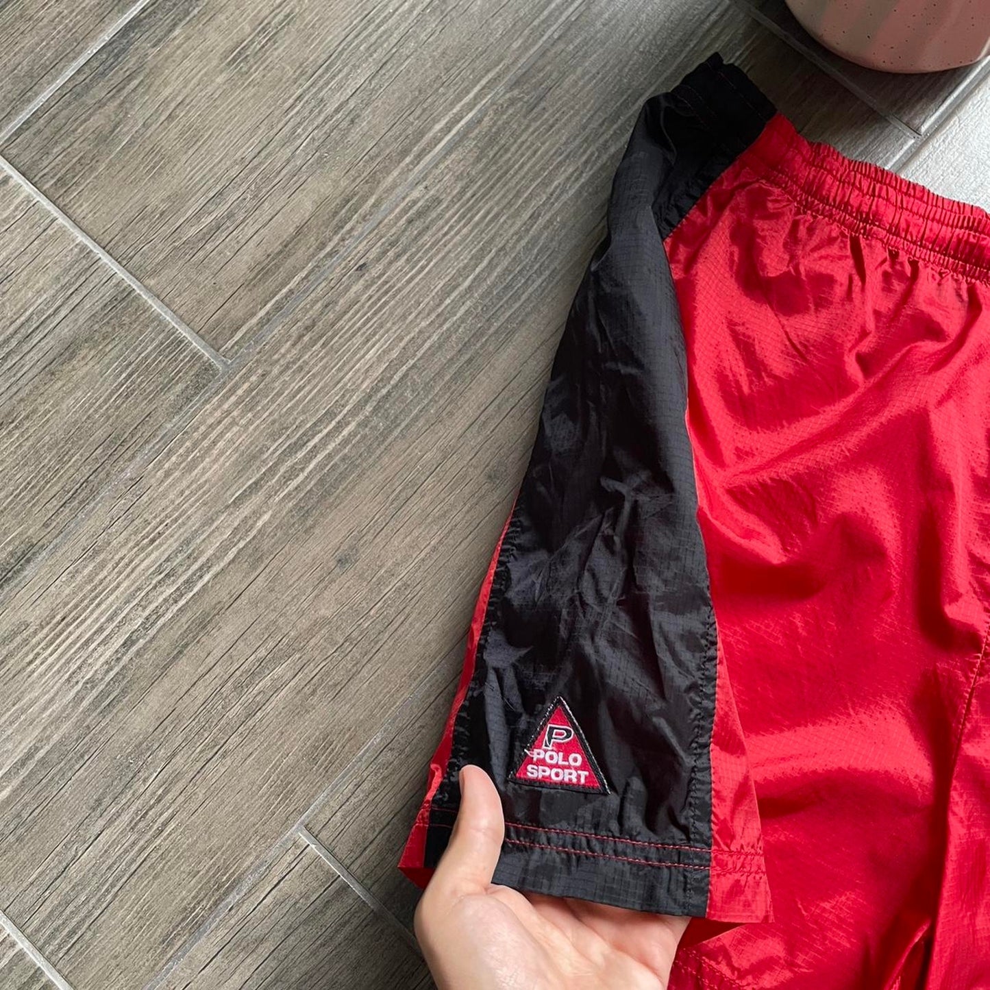 Polo ralph lauren red nylon shorts
