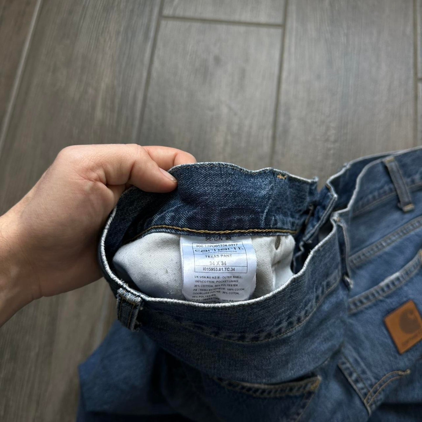 Carhartt distressed blue denim jeans
