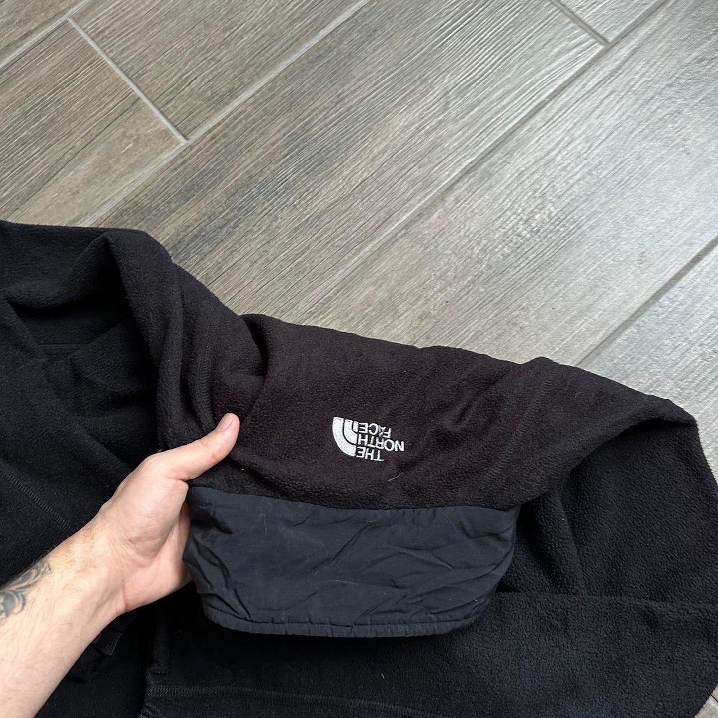The North Face black zip winter fleece jacket