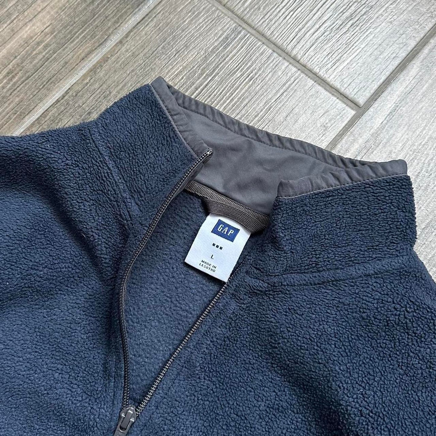 Gap navy fleece boxy fit y2k L jumper