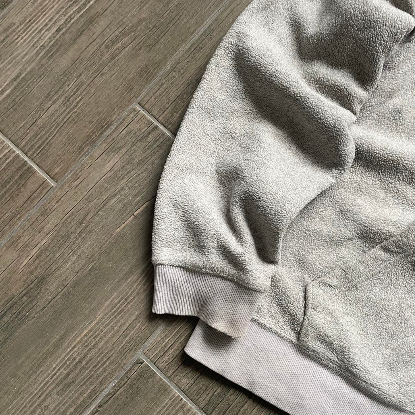 Gap grey y2k travis style fleece baggy hoodie