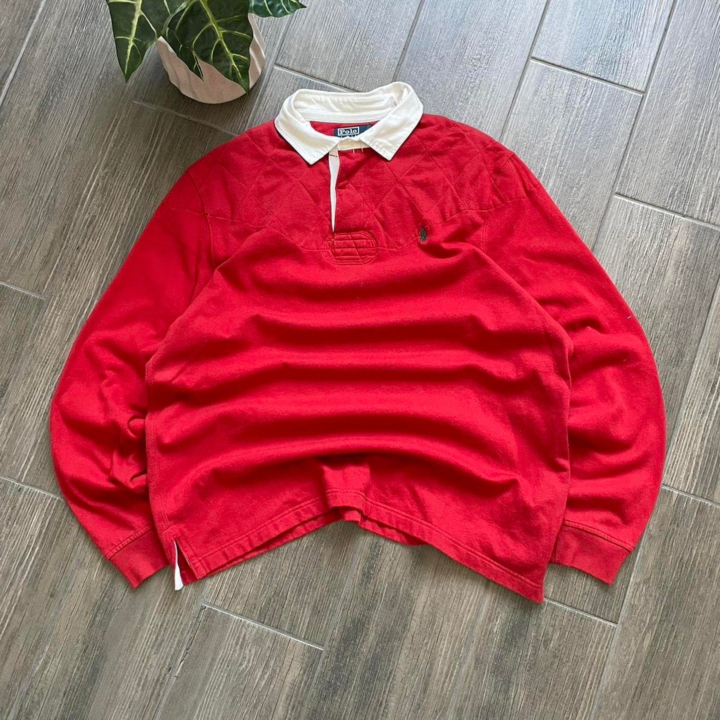 Polo ralph lauren red y2k rugby jumper