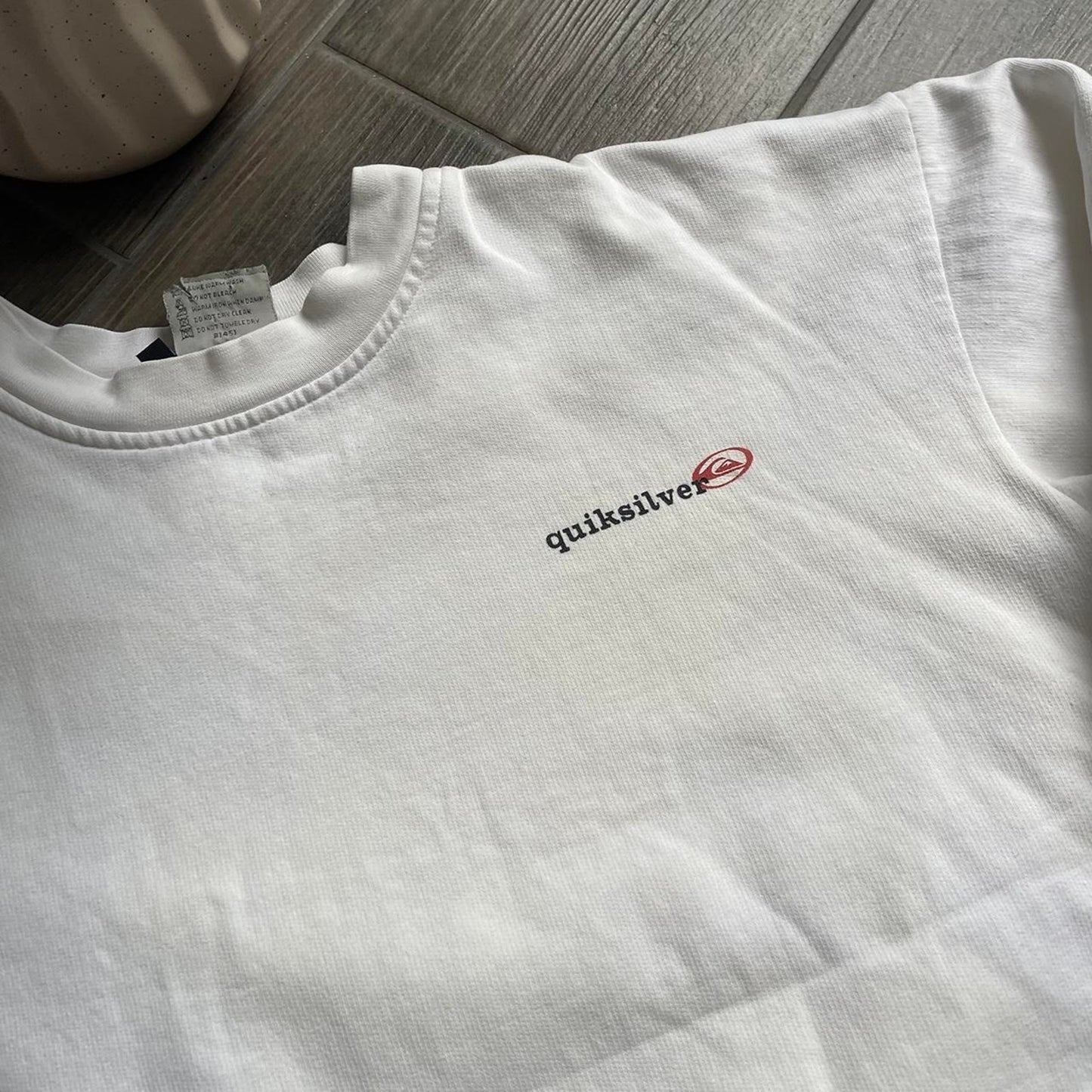 Quiksilver white baggy surf sweatshirt