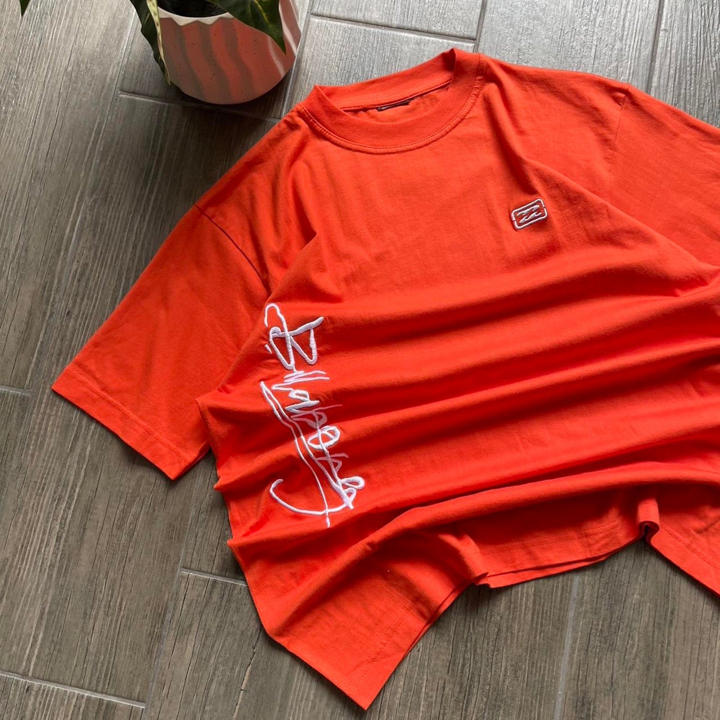 Billabong orange y2k baggy tee
