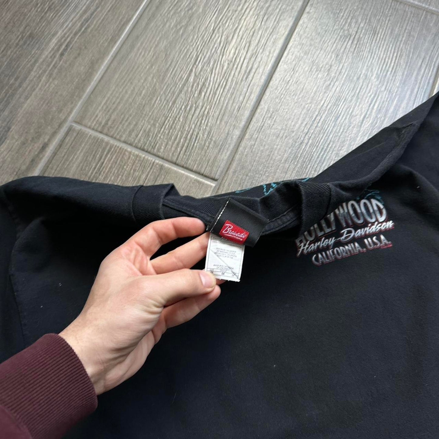 Harley davidson black cotton t shirt