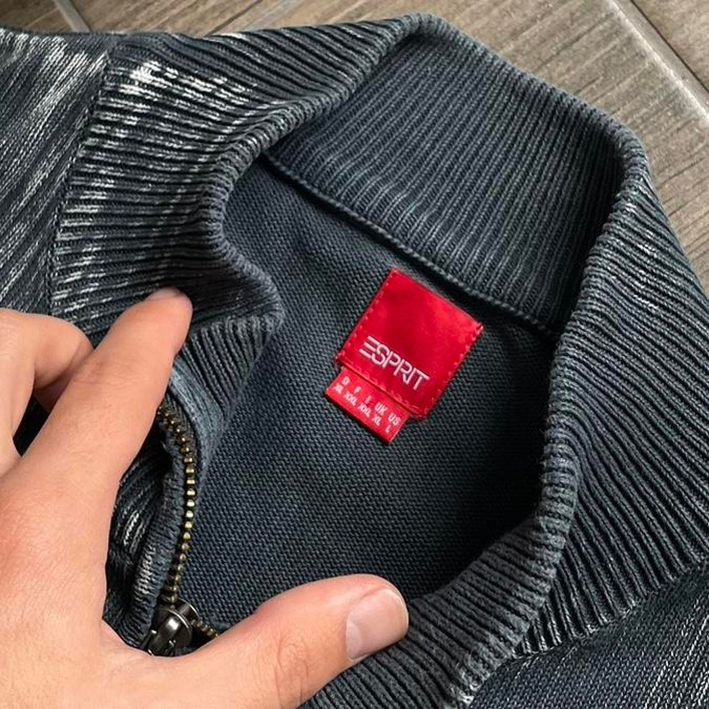 Vintage Esprit Japanese style knitted striped L jumper