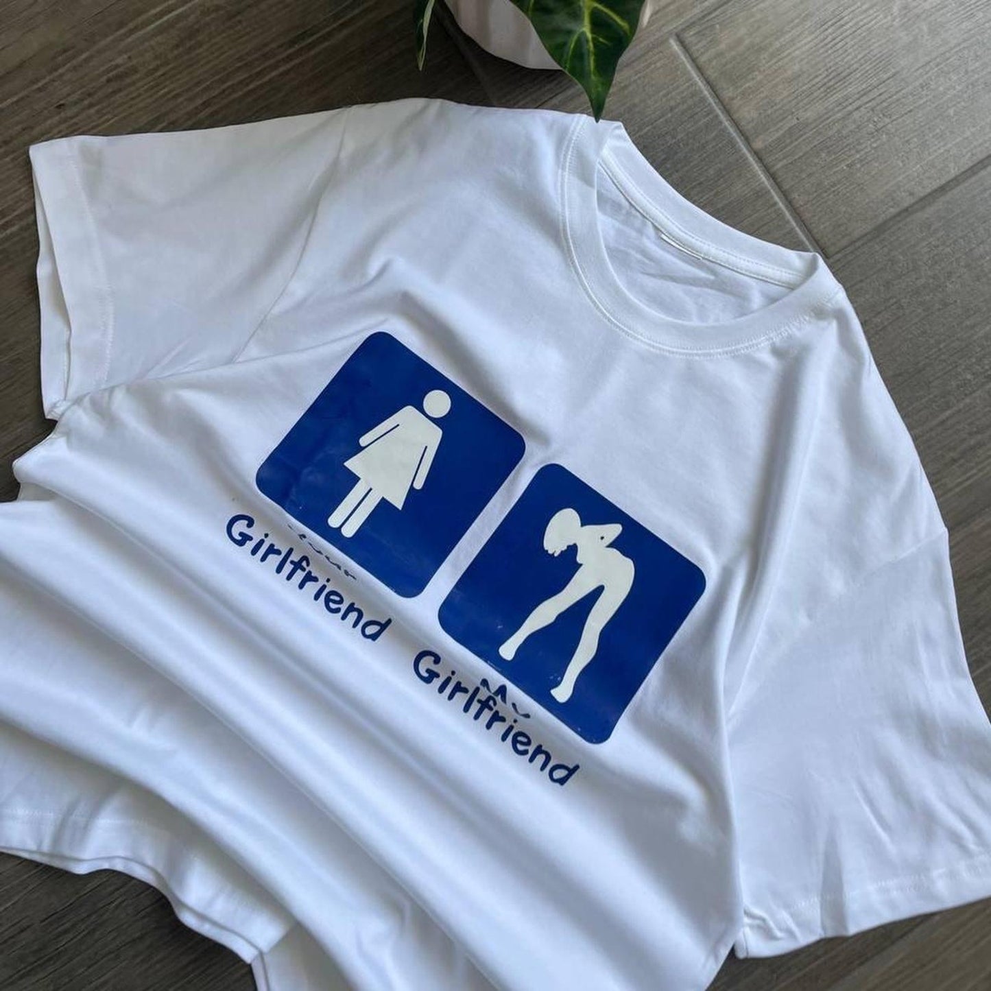 Your Girlfriend / My Girlfriend funny print tee meme y2k style