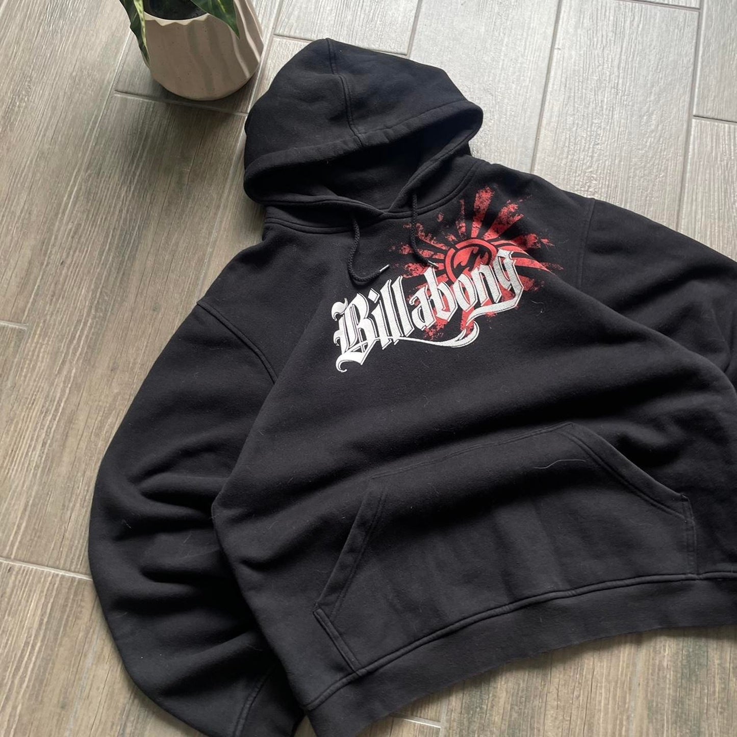 Billabong black y2k surf hoodie